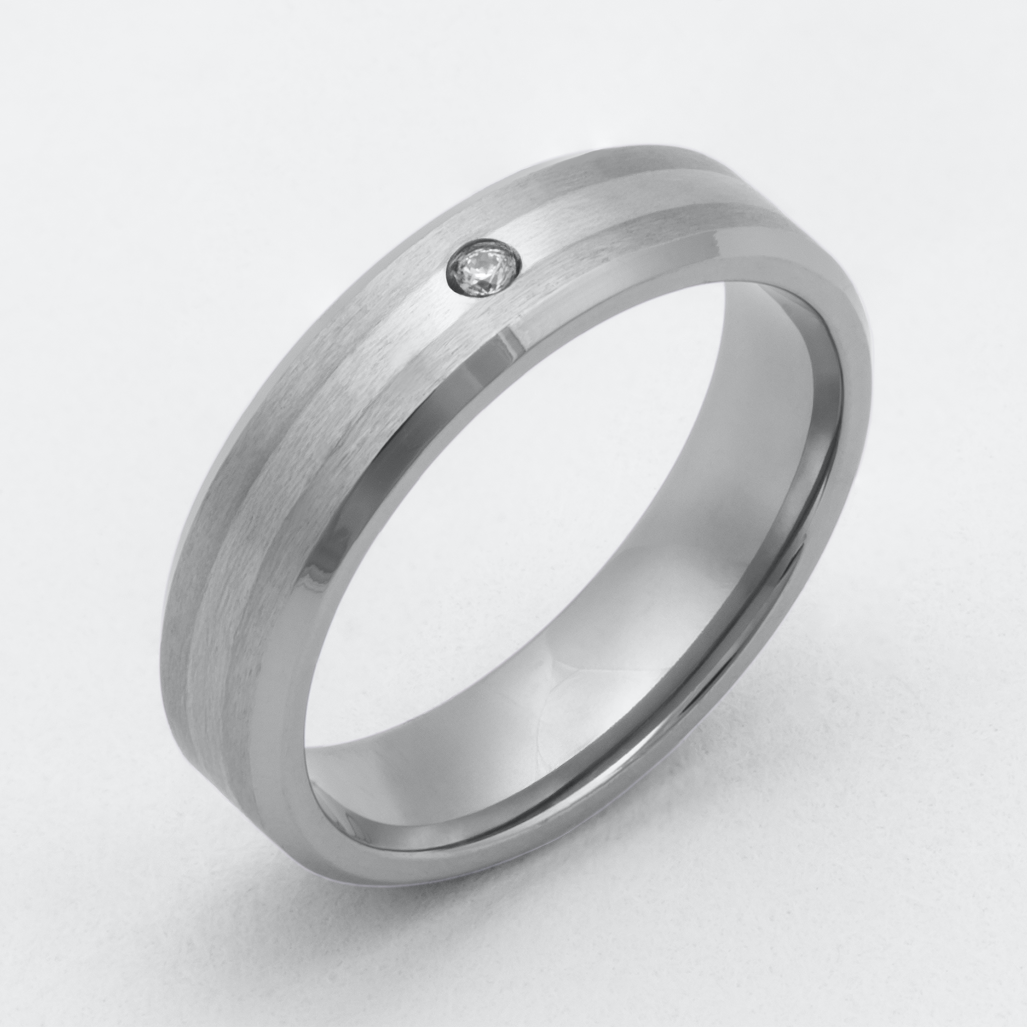 Einklang - Matt Silbereinlage mit Zirkonia